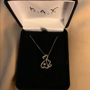 Sterling silver Kay Beating Hearts Necklace